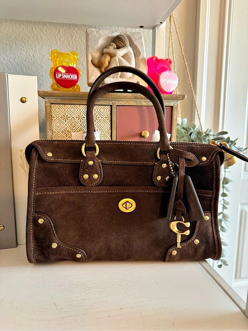 Coach - Rhyder Chocolate Brown Suede 24 - NWT
